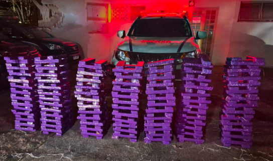 Polícia Militar apreende 300 quilos de maconha na MGC-452 em Araxá; duas mulheres foram presas