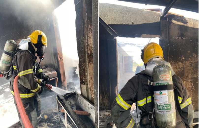 Incêndio destrói residência no bairro São Geraldo em Araxá e mobiliza Bombeiros